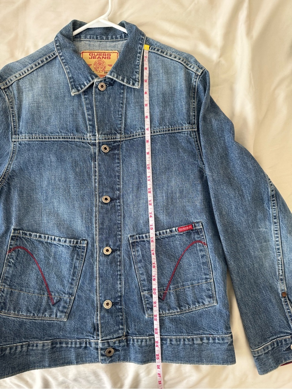Vintage 00s Guess Denim Jean Jacket Made in USA Small Y2K Streetwear Made in USA - Picture 9 of 13